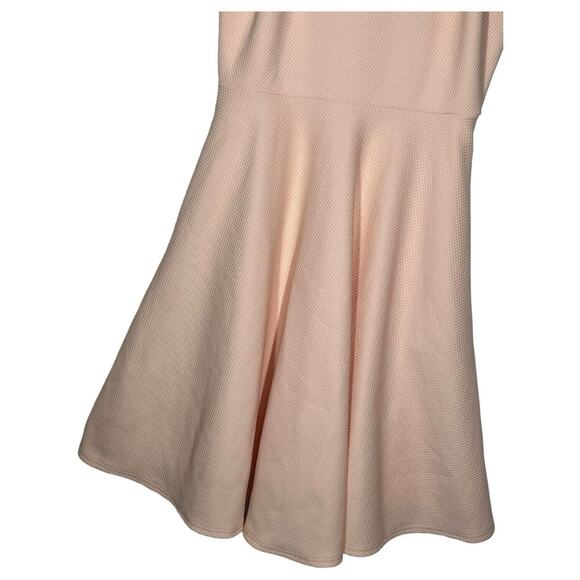 Lulus Dress Womens S Fit Flare Skater Sleeveless Textured Round Neck Lined Pink - Picture 7 of 13